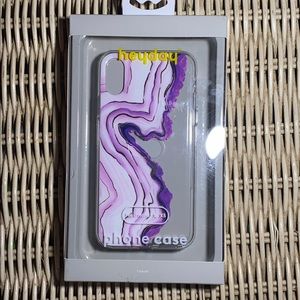 NWT iPhone X,XS purple & clear case